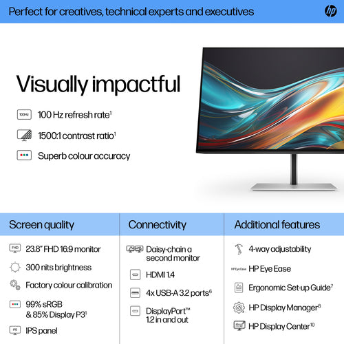 HP Series 7 Pro 23.8 inch FHD Monitor - 724pf HP Series 7 Pro 23.8 inch FHD Monitor - 724pf